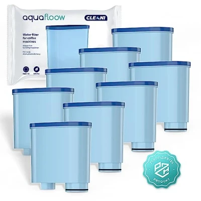 Image de Aquafloow 8x Filtre à Eau CLEANI pour les Machines Café Saeco et Philips Compatible avec AquaClean CA6903/10 CA6903/22 Anticalcaire, Cartouche Filtrante Machine