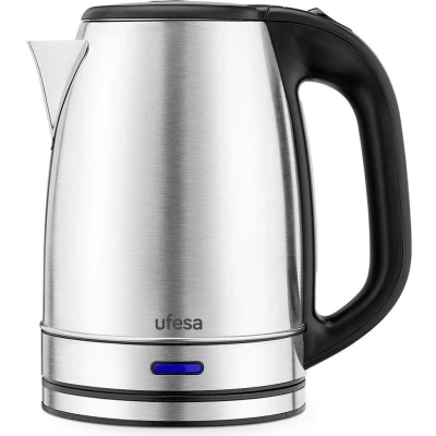 Afbeelding van Ufesa Resia waterkoker 1,7 l 2200 W Zwart, Roestvrijstaal
