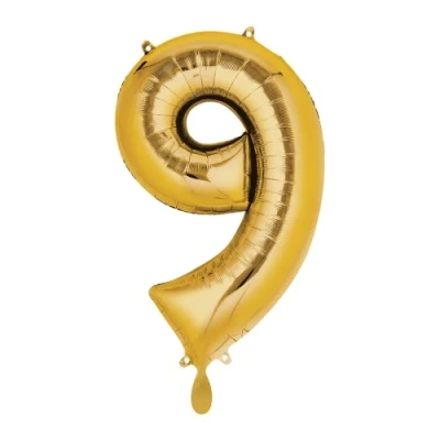 Afbeelding van Amscan 3656201, Speelgoed ballon, Folie, Goud, Aantal, 43 cm, 5 stuk(s)