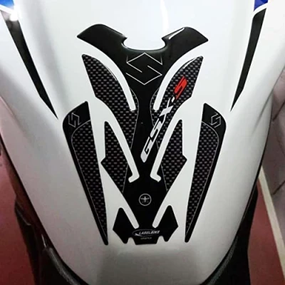 Afbeelding van labelbike Stickers van kunsthars, gel, 3D bescherming, motortankbescherming, compatibel met Suzuki GSXS GSX S carbon
