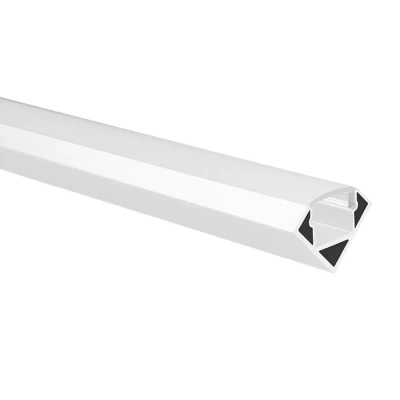Afbeelding van LED strip profiel Tarenta wit hoek 1m incl. melkwitte afdekkap