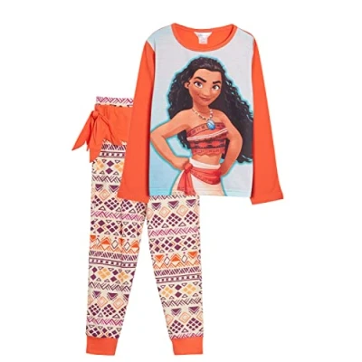 Afbeelding van Disney Moana Kostuumpyjama voor meisjes, volledige lengte, innovatieve pyjama&#039;s kinderen, nachtset, Meerkleurig