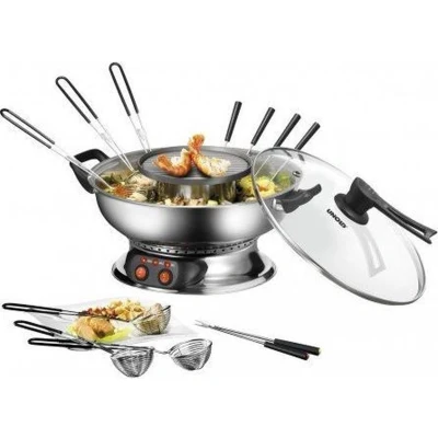 Afbeelding van Unold 48746 Asia Fondue Elektrische Fonduepan 6 Fonduevorkjes RVS