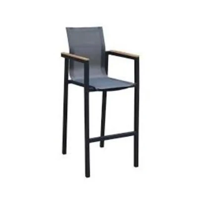 Afbeelding van Stefano Barstoel Teak Antraciet Trestino OWN