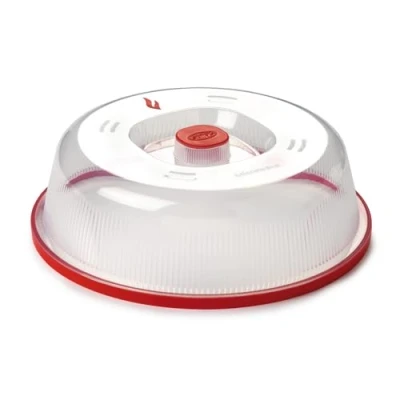 Afbeelding van Snips Magnetrondeksel, 26,2 x 7,6 cm, kleur: rood en transparant, gemaakt in Italië, kunststof, 90067