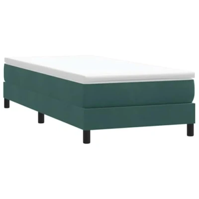 Afbeelding van vidaXL Boxspring zonder matras fluweel donkergroen 80x220 cm
