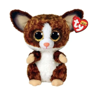 Image de Peluche Ty Beanie Boo&#039;s Medium Binky Le Galagos Marron et Blanc