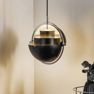 Afbeelding van Gubi hanglamp Lite, Ø 27 cm, chroom/zwart