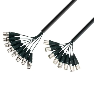 Afbeelding van Adam Hall kabel 3 STAR L8 MF 0500 meerpaar 8 x XLR stekker op bus 5 m