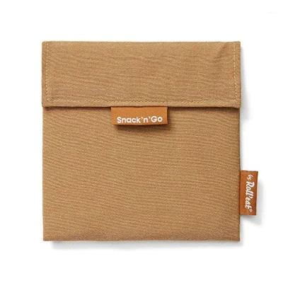 Afbeelding van Roll&#039;Eat Snack&#039;n&#039;Go Herbruikbaar Boterhamzakje Nature Brown