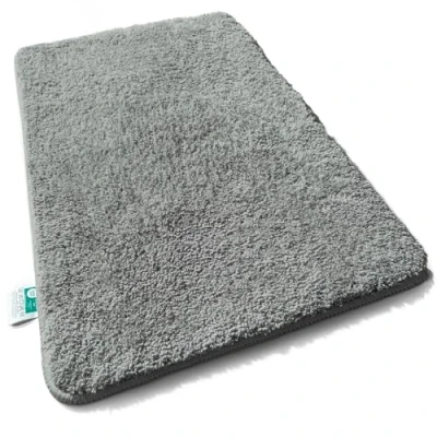 Afbeelding van casa pura Sky Soft Badmat, hoogpolig, zacht, pluizig, antislip, wasbaar, getest op schadelijke stoffen, 16 kleuren en 6 maten, grijs, 70 x 120 cm