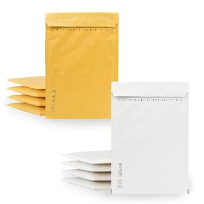 Afbeelding van 10 stuks gewatteerde enveloppen voor verzending, kraftpapier bubbelenveloppen en wit, verschillende maten, m office (150 x 220 mm, stuks)