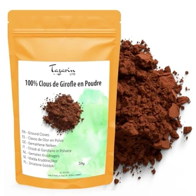 Image de 50g Clous de Girofle En Poudre Moulus Arôme &amp; Goût Intense Sachet avec Zip 100% Naturel, Pur et Sans Additifs Qualité Supérieure TazarinLtd