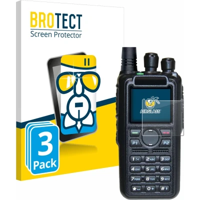 Afbeelding van BROTECT Screenprotector voor AnyTone AT D878UV II Plus Folie Beschermfolie Beschermglas transparant (3 Stuks)