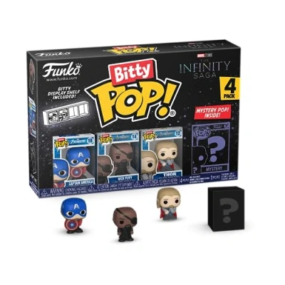 Image de Pack 4 figurines Funko Bitty Pop Marvel Captain America