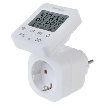 Afbeelding van GreenBlue GB605 F Digitale Tijdschakelaar Schakelklok Timer max. belasting 16A IP20 18 programma&#039;s