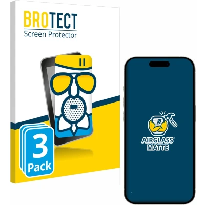 Afbeelding van BROTECT Screenprotector voor Apple iPhone 15 / Pro Folie Beschermfolie Beschermglas matte (3 Stuks)