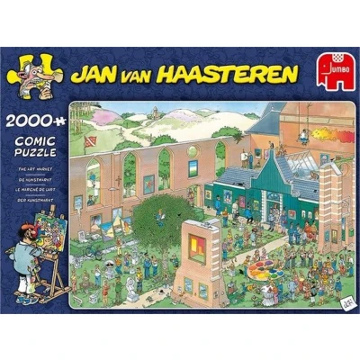 Afbeelding van Jan Van Haasteren Puzzel De Kunstmarkt 2000 Stukjes