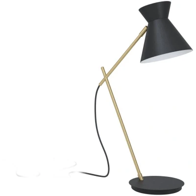 Afbeelding van EGLO Amezaga Tafellamp E27 57,5 cm Zwart/Geelkoper