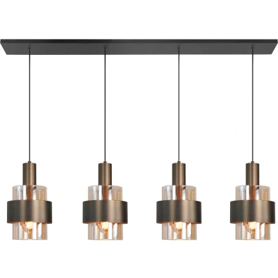 Afbeelding van Highlight Hanglamp Marrone 4 lichts L 110 cm brons