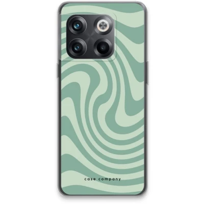 Afbeelding van Case Company® hoesje geschikt voor OnePlus 10T Swirl Groen Soft Cover Telefoonhoesje Bescherming aan alle Kanten en Schermrand