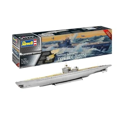 Afbeelding van 1:72 Revell 05180 Duitse Submarine Type IX C (U505) Duikboot Platinum Edition Plastic Modelbouwpakket