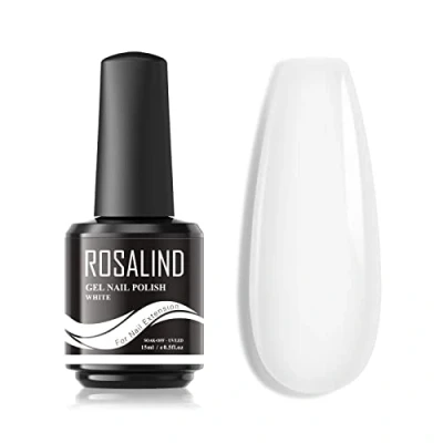 Afbeelding van ROSALIND 15 ml poly nagelgel, wit, semi permanente gel, soak off, UV, LED, ml, acryl, nail art voor verlenging, nagellak, 1 stuk