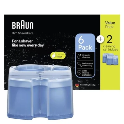 Image de Braun Produit De Nettoyage Shavercare 3 en 1 8 Pièces (ccr6+2)