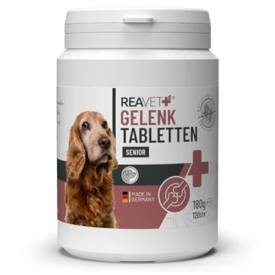 Afbeelding van ReaVET Gewrichtstabletten SENIOR voor honden Ondersteunt gewrichten, banden en pezen Speciaal ontwikkeld oudere 120 stuks