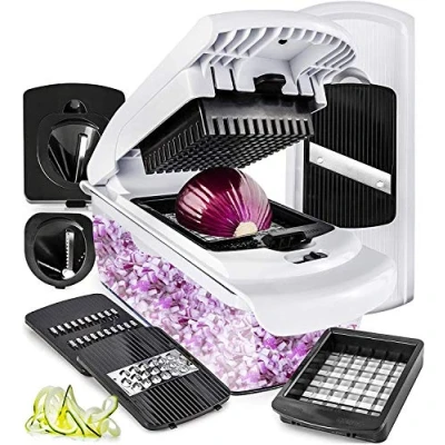 Afbeelding van 7 in 1 Multifunctionele Handmatige Groentesnijder Keuken Mandoline Snijder met Spiraalsnijder Professionele Plantaardige Snijmachine Voedsel Aardappel Kaas Kaasrasp Julienne