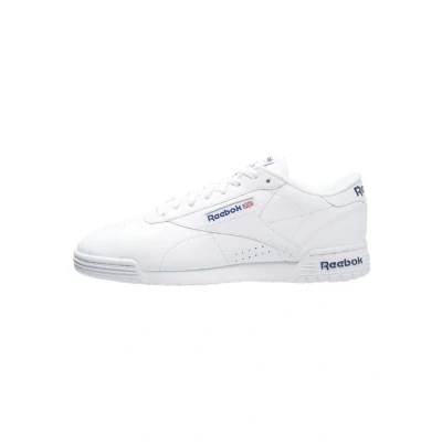 Afbeelding van Reebok Classic Exofit Clean LOGO Unisex Sneakers laag, Maat: 39, White/royal blue Leer en textiel