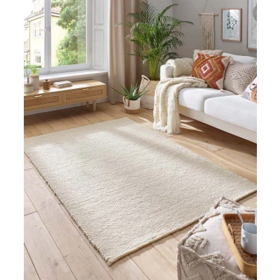 Afbeelding van Wollen Vloerkleed Lundr Wit 130x190 Cm