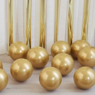 Afbeelding van 40 Chroom gouden ballonnen per set
