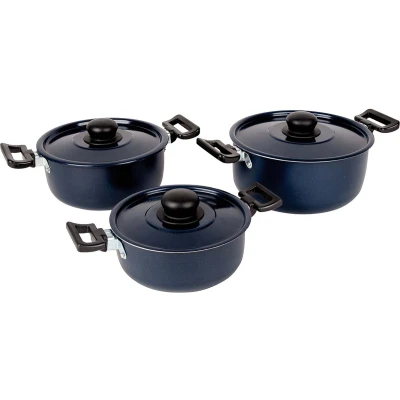 Afbeelding van Bo Camp Pannenset Rondo 3 Delig Aluminium