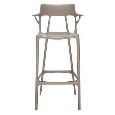 Afbeelding van Kartell A.I. Stool Recycled H75 Grijs Pot Interieur