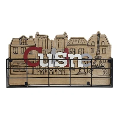 Afbeelding van Veelzijdige mand DKD Home Decor Cusine Metaal Hout MDF (37 x 19.8 7.5 cm)