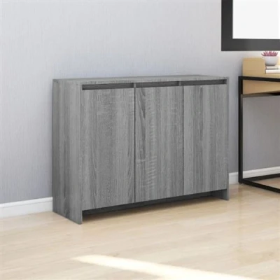 Afbeelding van Dressoir 102x33x75 cm spaanplaat grijs sonoma eikenkleurig