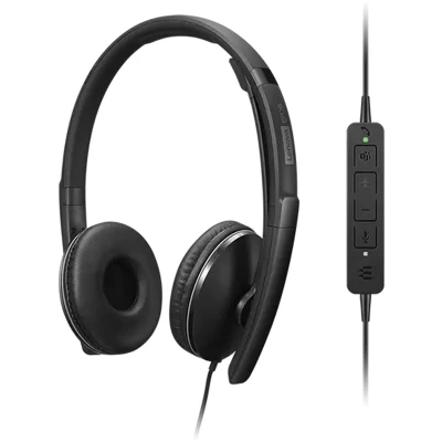 Afbeelding van Lenovo Gen 2 On Ear headset Kabel Zwart Ruisonderdrukking (microfoon)