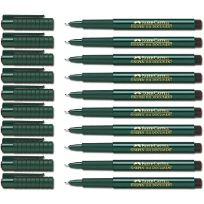 Afbeelding van Faber Castell Finepine 1511 0,4 mm, zwart, 10 pennen