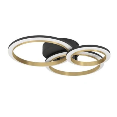Afbeelding van EGLO Calliera Plafondlamp LED 49 cm Zwart/Goud/Wit Dimbaar