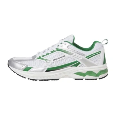 Afbeelding van Jack &amp; Jones Jfwtokyo Sneakers laag, Heren, Maat: 42, Bright white/green Imitatieleer/ textiel