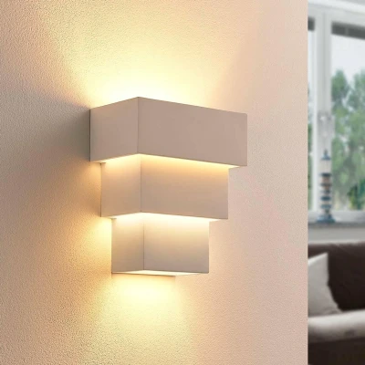 Afbeelding van Lindby wandlamp 1licht Gips H: 21 cm G9 wit