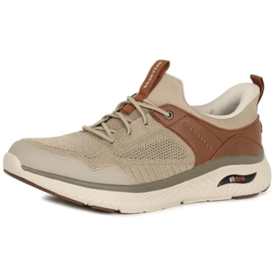 Afbeelding van Skechers herensneaker Arch Fit Crosser Emeric taupe bruin
