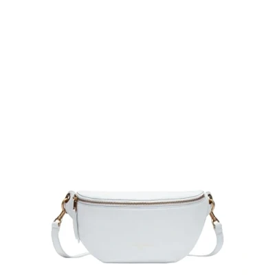 Afbeelding van LIEBESKIND BERLIN Leren Schoudertas Sheep Natural Travia Belt Bag Cream White Crème