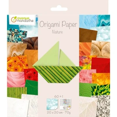 Afbeelding van Origami papier Nature, 60 vel 70g 20 x cm met motief
