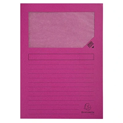 Afbeelding van Exacompta L map Met Venster Forever, Pak Van 100 Stuks, Roze