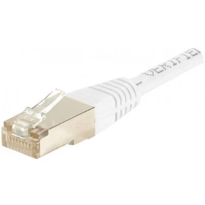 Afbeelding van Exertis Connect Patchkabel S/FTP, PiMF, CAT.6, wit, 20,0 m met bijzonder smalle knikbeveiliging (S/FTP, CAT6, 20 m), Netwerkkabel