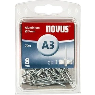 Afbeelding van Novus 110055306 Popnagel (Ø x l) 3 mm 8 Aluminium 70 stuk(s)