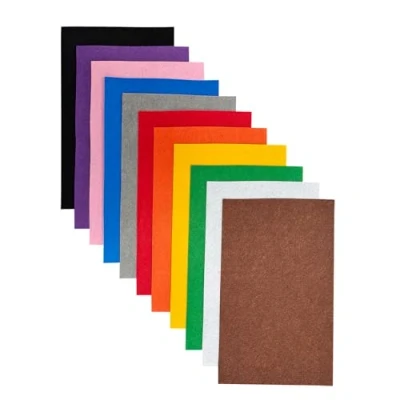 Afbeelding van Jtnohx 11 stuks harde viltvellen 17,78 x 28,7 cm om te knutselen, vierkant vilt naaien (11 kleur)