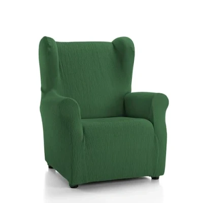 Afbeelding van Martina Home Model Emilia hoes voor stoel met oren, flessengroen